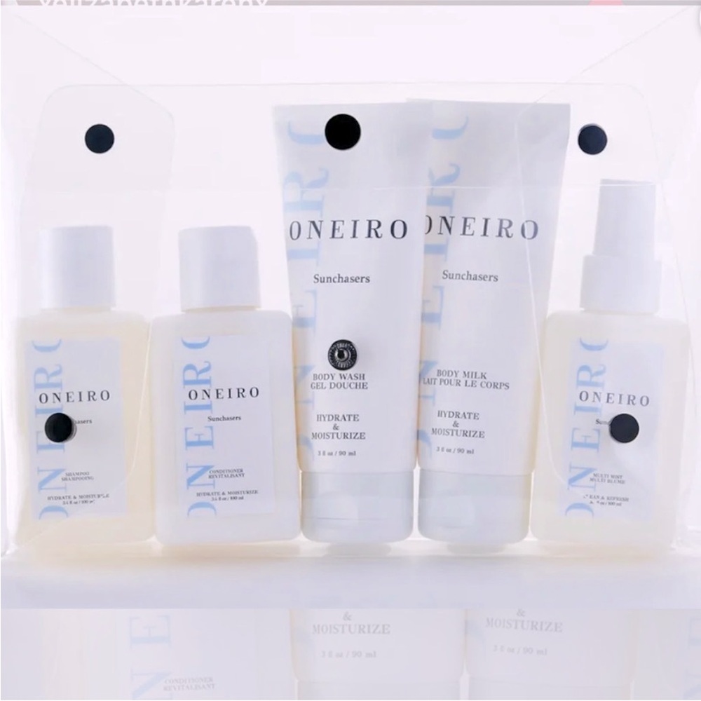NWT ONEIRO COMPLETE BODY-CARE SET AND BAG
